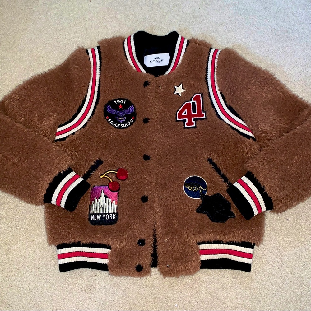 COACH Fuzzy Bomber Jacket